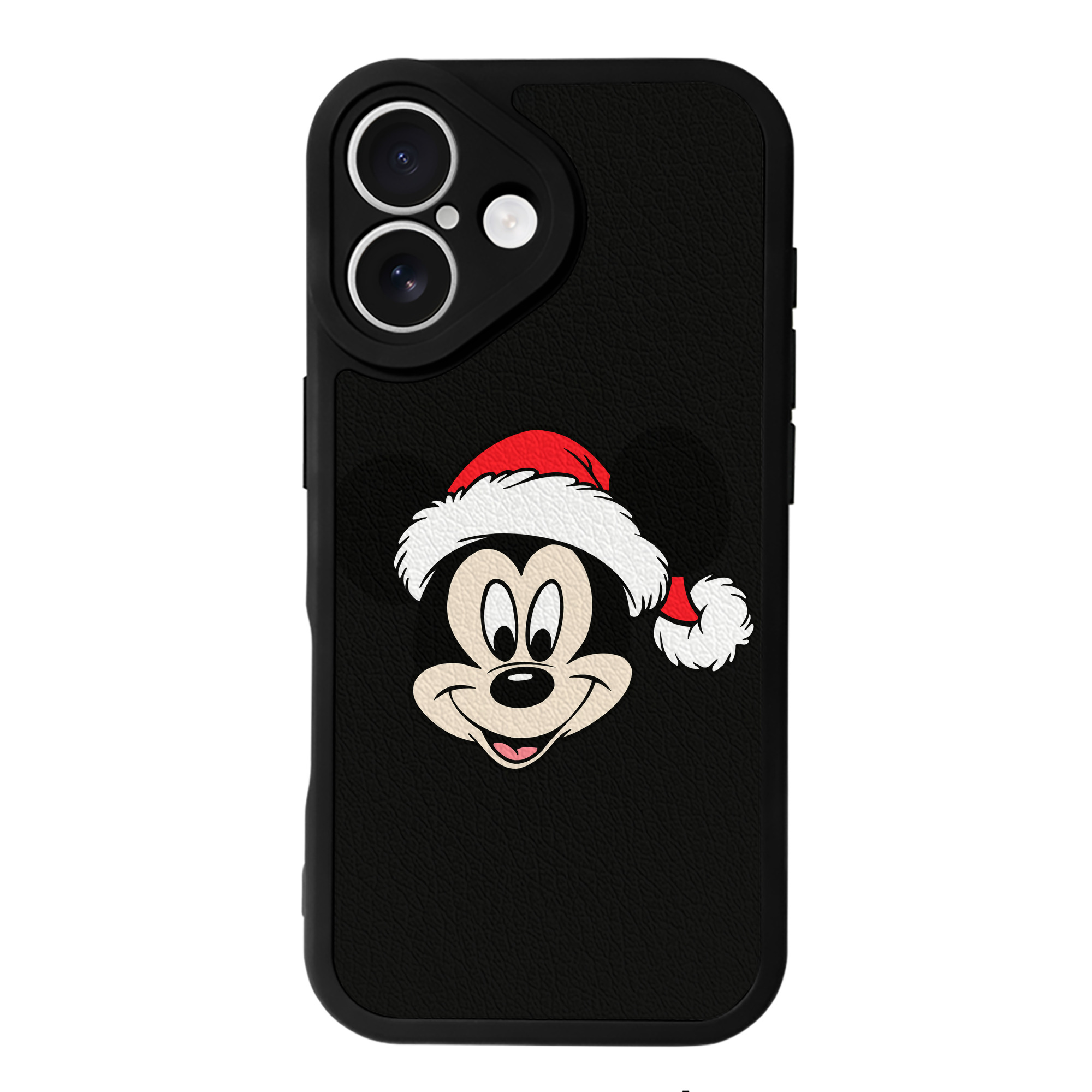 （画像用） ミッキーマウス Mickey Mouse 【iPhone 16シリーズ対応】シリコンスマホケース（レザー調） 材質：シリコン